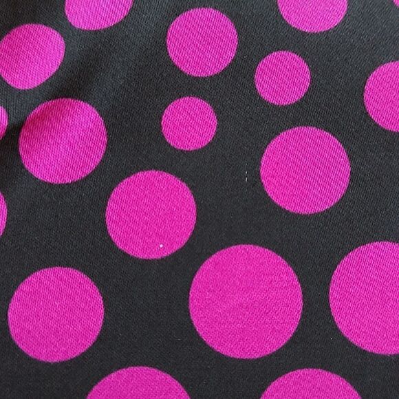 New Cleo‎ Size 6 Petite Black Lined Polka Dot Print Skirt - Picture 8 of 8